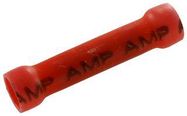 TERMINAL, BUTT SPLICE, CRIMP, RED, 22-16AWG