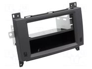 Radio frame; Mercedes; 2 DIN; black/rubber-touch ACV