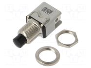 Switch: push-button; Pos: 2; SPST-NC; 2A/250VAC; 2A/24VDC; ON-(OFF) APEM