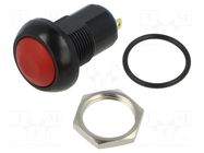 Switch: push-button; Pos: 2; SPST-NO; 2A/125VAC; 4A/12VDC; OFF-ON APEM