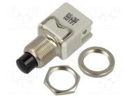 Switch: push-button; Pos: 2; SPST-NC; 4A/250VAC; 4A/24VDC; ON-(OFF) APEM