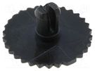 Knob; thumbwheel; black; Ø16mm; for mounting potentiometers; CA14 ACP