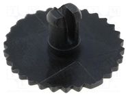 Knob; thumbwheel; black; Ø16mm; for mounting potentiometers ACP