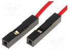 Connection cable; PIN: 1; red; 10pcs; 250mm KAMAMI