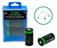 PATONA Premium USB-C 2x LR14 Baby C batteries Lithium 3450mWh 1.5V rechargeable with 1 to 2 USB-C charging cable, PATONA