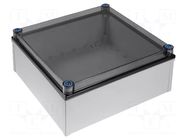 Enclosure: multipurpose; X: 400mm; Y: 400mm; Z: 170mm; QUICK; grey FIBOX