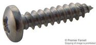 SCREW, POZI PAN, STEEL, A2, #4X1/2,PK100