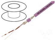 Wire: data transmission; 1x2x0.25mm2; violet; stranded; Cu; PUR HELUKABEL