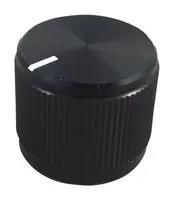 KNOB, ALUMINIUM, BLACK, 19MM