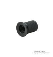 KNOB, AL, 12.7MM, BLACK, 3.2MM