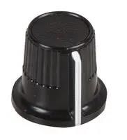 KNOB, 12MM, BLACK, CAP 3.2 SHAFT