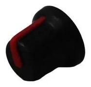 KNOB, 15.7MM, BLACK, RED LINE