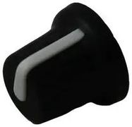 KNOB, 15.7MM, BLACK, WHITE LINE