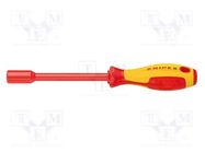 Screwdriver; insulated; 6-angles socket; HEX 6mm; 1kVAC; VDE KNIPEX