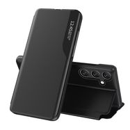 Eco Leather View Case cover for Samsung Galaxy A24 4G with a flip stand black, Hurtel