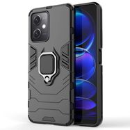 Ring Armor Case for Xiaomi Redmi Note 12 5G / Poco X5 5G Armor Cover Magnetic Holder Ring Black, Hurtel