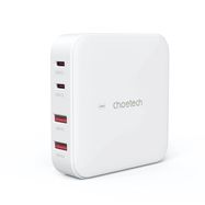 Choetech PD8008 100W GaN fast charger 2x USB-A / 2x USB-C - white, Choetech