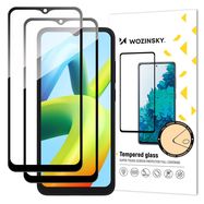 Wozinsky Full Glue Tempered Glass 2x Tempered Glass For Xiaomi Redmi A2 / Redmi A1 9H Full Screen Full Cover With Black Frame, Wozinsky