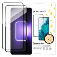 Wozinsky Full Glue Tempered Glass 2x Tempered Glass for Realme GT Neo 5 / Realme GT3 9H Full Screen Black Frame Screen Protector, Wozinsky