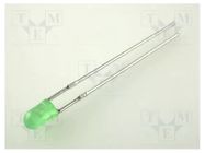 LED; green; 3mm; 0.7÷2mcd; 60°; Front: convex; 2.2÷2.5VDC KINGBRIGHT ELECTRONIC