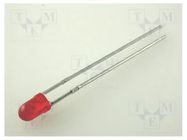 LED; 3mm; red; 0.8÷5mcd; 60°; Front: convex; 1.75÷2.5V; No.of term: 2 KINGBRIGHT ELECTRONIC