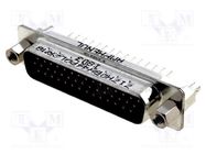D-Sub HD; PIN: 44; socket; male; on PCBs,PCB snap; straight; THT Amphenol Communications Solutions