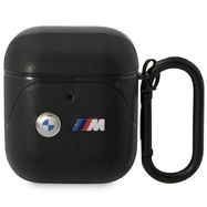 BMW BMA222PVTK AirPods 1/2 cover black/black Leather Curved Line, BMW