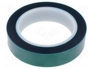 Tape: electrical insulating; W: 25mm; L: 66m; Thk: 0.06mm; green 