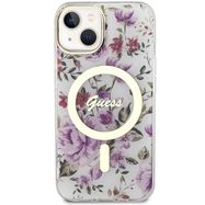 Guess GUHMP14MHCFWST iPhone 14 Plus 6.7" transparent hardcase Flower MagSafe, Guess