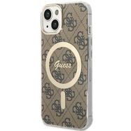 Guess 4G MagSafe case for iPhone 14 - brown, Guess