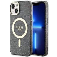 Guess Glitter Gold MagSafe case for iPhone 14 - black, Guess