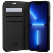 Karl Lagerfeld KLBKP14LSAKLHPK iPhone 14 Pro 6.1" bookcase black/black Saffiano Monogram, Karl Lagerfeld