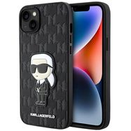 Karl Lagerfeld KLHCP14MSAKHPKK iPhone 14 Plus 6.7" black/black Saffiano Monogram Ikonik, Karl Lagerfeld