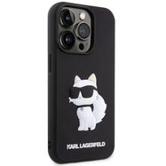 Karl Lagerfeld KLHCP14X3DRKHNK iPhone 14 Pro Max 6.7&quot; black/black hardcase Rubber Choupette 3D, Karl Lagerfeld