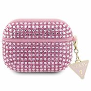 Guess GUAPHDGTPP AirPods Pro cover pink/pink Rhinestone Triangle Charm, Guess