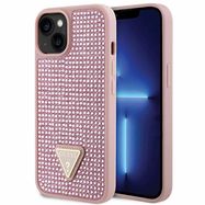 Guess Rhinestone Triangle case for iPhone 14 Plus - pink, Guess
