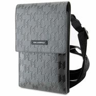 Karl Lagerfeld Handbag KLWBSAMSMG silver/silver Saffiano Mongram Plaque, Karl Lagerfeld