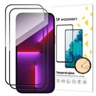 2 pcs. Full screen tempered glass with frame Case Friendly Wozinsky Full Glue iPhone 15 Pro Max - black, Wozinsky