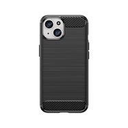 Flexible Carbon Case with carbon pattern for iPhone 15 - black, Hurtel