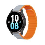 Universal Magnetic Strap Samsung Galaxy Watch 3 45mm / S3 / Huawei Watch Ultimate / GT3 SE 46mm Dux Ducis Strap (22mm LD Version) - Gray Orange, Dux Ducis