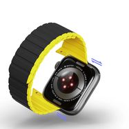 Magnetic Apple Watch SE, 9, 8, 7, 6, 5, 4, 3, 2, 1 (41, 40, 38 mm) Dux Ducis Strap (LD Version) - black and yellow, Dux Ducis