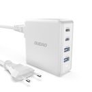 GaN 100W fast wall charger 2 x USB-C / 2 x USB Dudao A100EU - white, Dudao