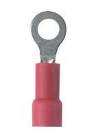 TERMINAL, RING TONGUE, #6, 18AWG, RED