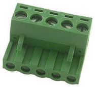 TERMINAL BLOCK PLUGGABLE, 5 POSITION, 24-12AWG