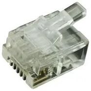 CAT5 RJ12 MODULAR PLUG, 6 POSITION, 1 PORT
