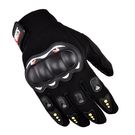 Motorcycle phone gloves with knuckle protector – black, Hurtel