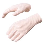 Braided phone gloves with cutouts for fingers - pink, Hurtel