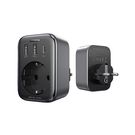 Wall charger 30W (2xUSB/USB C/AC) / adapter EU - EU 13A Ugreen CD314 - black, Ugreen
