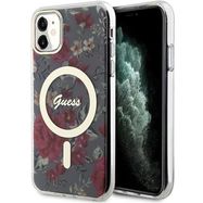 Guess GUHMN61HCFWSA iPhone 11 / Xr 6.1" green/khaki hardcase Flower MagSafe, Guess