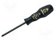 Screwdriver; Phillips; PH0; ESD; Blade length: 60mm C.K